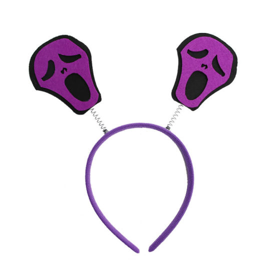 Изображение Purple - Halloween Ghost Party Cosplay Dress Up Headband Decoration 23x22cm, 1 Piece