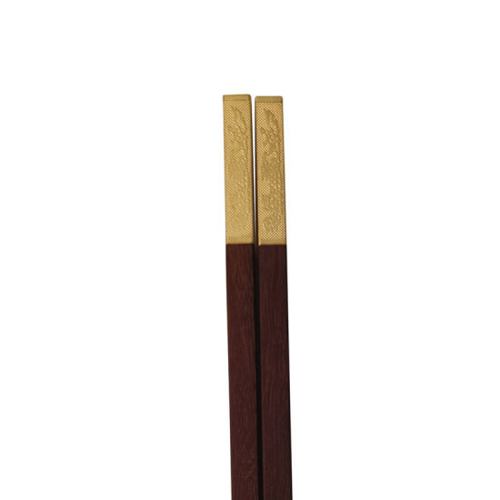 Picture of Brown Red - 10# Natural Sandalwood Chopsticks Tableware Kitchen Supplies 25x0.7cm, 1 Pair