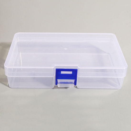 Bild von ABS Plastik Aufbewahrungsbehälter Kasten Korb Rechteck Blau 14.5cm x 8.2cm, 2 Stück