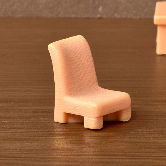 Bild von Hellorange - 2# Hocker Niedliche Katze Serie Harz Mikro Landschaft Miniatur Dekoration 3x2.1cm, 1 Stück