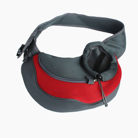 Изображение Red - 40x13x26cm Nylon Pet Outing Travel Carrier Shoulder Messenger Bag With Phone Pocket, 1 Piece