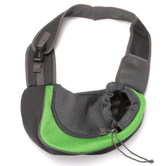 Изображение Green - 40x13x26cm Nylon Pet Outing Travel Carrier Shoulder Messenger Bag With Phone Pocket, 1 Piece