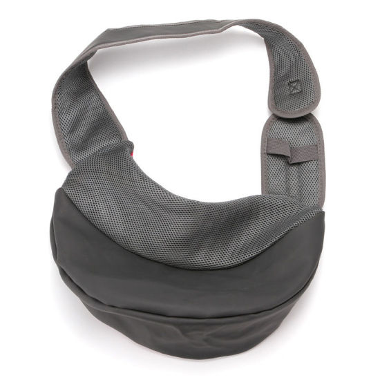 Изображение Black - 35x8.5x20cm Nylon Pet Outing Travel Carrier Shoulder Messenger Bag With Phone Pocket, 1 Piece