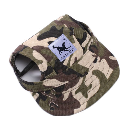 Picture of Army Green - S Oxford Fabric Camouflage Baseball Cap Sunhat For Dog Cat Pet Clothing, 1 Piece