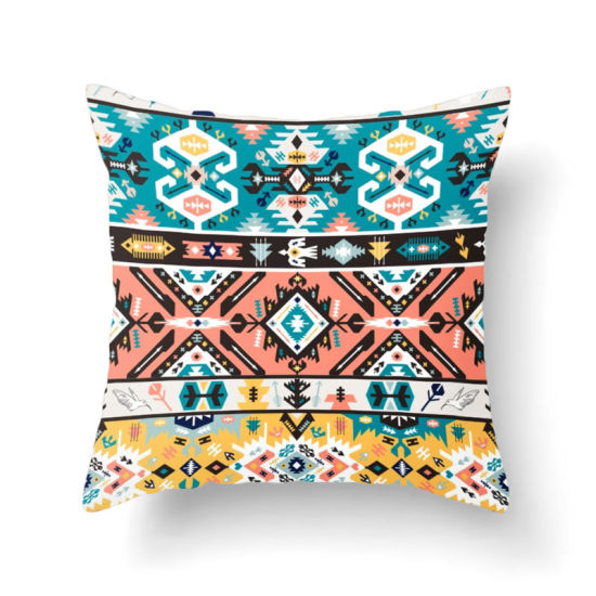 Image de Multicolore - 23 # Taie d'oreiller carrée en velours de style bohème style ethnique Textile de maison 45x45cm, 1 pièce