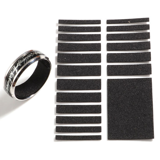 Picture of Sponge & Silicone Jewelry Tools Ring Adjuster Black Glue On 17.6cm x 11cm, 2 Sheets