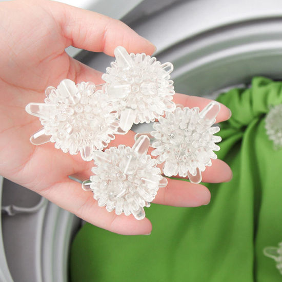 Bild von Transparent - 1# PVC wiederverwendbar verhedderungsfrei umweltfreundlich Wäsche waschen Ball für Waschmaschine Haushalt 5x4cm, 1 Stück