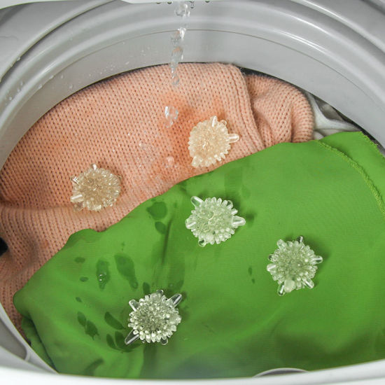Bild von Transparent - 1# PVC wiederverwendbar verhedderungsfrei umweltfreundlich Wäsche waschen Ball für Waschmaschine Haushalt 5x4cm, 1 Stück