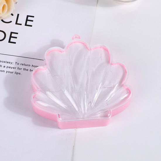 Picture of Plastic Jewelry Box Shell Pink 10cm x 9cm, 1 Piece