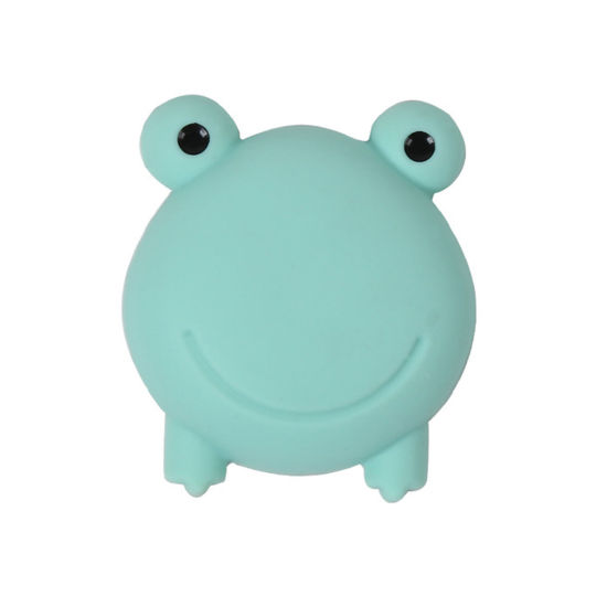 Picture of Green - Frog Cute Silicone Self Adhesive Door Handle Stopper Bumper Guard Wall Protector 4.7x4.4cm, 10 PCs