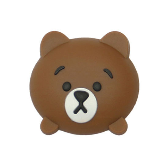 Picture of Coffee - Bear Cute Silicone Self Adhesive Door Handle Stopper Bumper Guard Wall Protector 4.7x4.4cm, 10 PCs