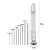 Picture of (2mm-0.5mm) Carbon Steel Mini Manual Hand Twist Drill Bits Set Rotary Tools With 10 Pins Silver Tone 9cm x 1cm, 1 Set