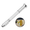 Picture of (2mm-0.5mm) Carbon Steel Mini Manual Hand Twist Drill Bits Set Rotary Tools With 10 Pins Silver Tone 9cm x 1cm, 1 Set