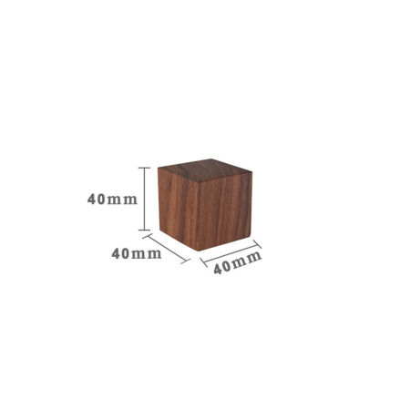 Bild von Nussbaum Schmuckdisplay Quadrat Dunkelbraun 4cm x 4cm x 4cm , 1 Stück