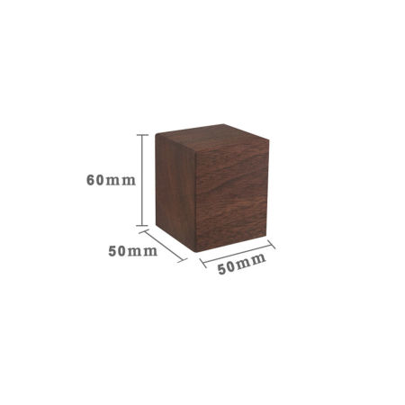 Bild von Nussbaum Schmuckdisplay Rechteck Dunkelbraun 6cm x 5cm x 5cm , 1 Stück