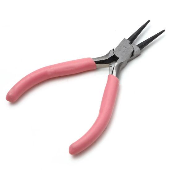 Picture of Steel Round Nose Pliers Jewelry Tools Pink 12cmx 7.5cm, 1 Piece