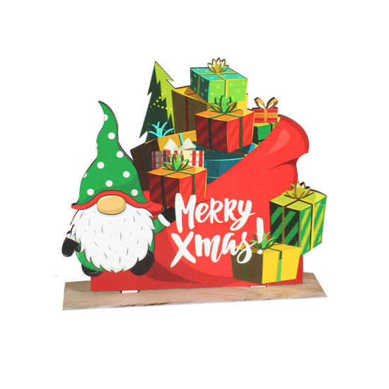 Bild von Verzierungen Weihnachten Geschenkbox Gesichtsloser Gnome-Elf 1 Stück