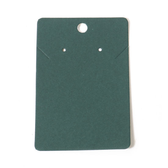 Изображение 100 ШТ Бумага Ювелирные серьги с ожерельем Прямоугольник Зеленый 9см x 6см