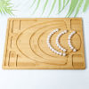 Bild von 1 Stück Bambus Perlentablett für DIY-Schmuck, Halskette, Armband, Perlendesign, Aufreihzubehör, Bastelbrett Rechteck Naturfarben 38cm x 29cm