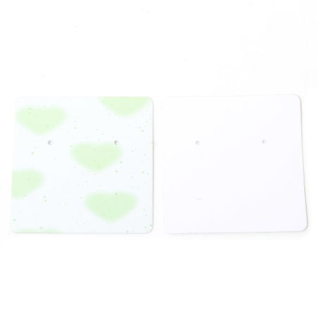 Bild von 50 Stück Kunstpapier Schmuck Ohrringe Display Karte Quadrat Bunt 6cm x 6cm