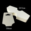 Picture of 200 Sheets Paper Jewelry Necklace Display Card White 12cm x 5cm
