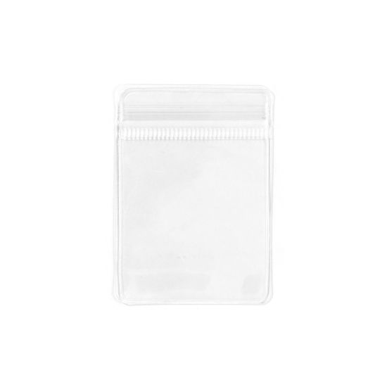 Picture of 50 PCs PVC Grip Seal Zip Lock Bags Rectangle Transparent Clear (Useable Space: 5.5x4.5cm) 7cm x 5cm