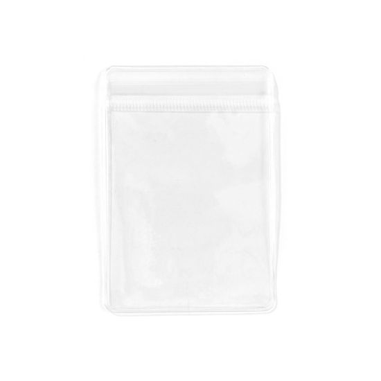Picture of 50 PCs PVC Grip Seal Zip Lock Bags Rectangle Transparent Clear (Useable Space: 8.5x6.5cm) 10cm x 7cm