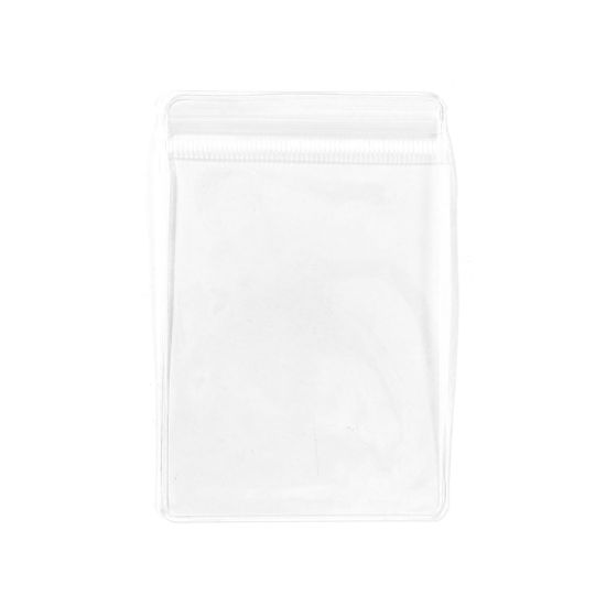 Picture of 50 PCs PVC Grip Seal Zip Lock Bags Rectangle Transparent Clear (Useable Space: 10.5x7.5cm) 12cm x 8cm