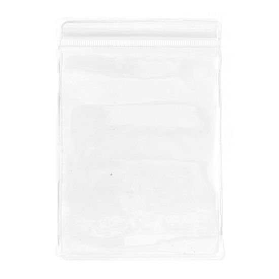 Picture of 50 PCs PVC Grip Seal Zip Lock Bags Rectangle Transparent Clear (Useable Space: 14.5x10.5cm) 16cm x 11cm