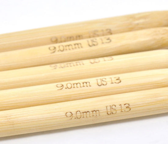 Picture of (US13 9.0mm) Bamboo Double Pointed Knitting Needles Natural 13cm(5 1/8") long, 1 Set ( 5 PCs/Set)