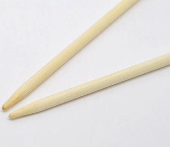 Picture of (US10 6.0mm) Bamboo Single Pointed Knitting Needles Natural 23cm(9") long, 1 Set ( 2 PCs/Set)