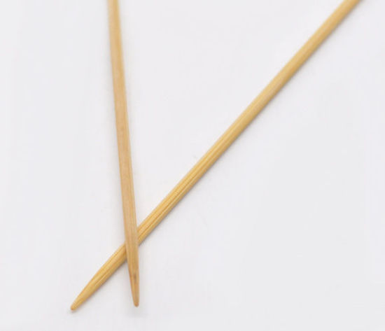 Picture of (US1 2.25mm) Bamboo Single Pointed Knitting Needles Natural 23cm(9") long, 1 Set ( 2 PCs/Set)