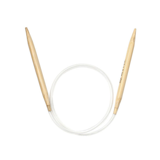 Picture of (US10.5 6.5mm) Bamboo Circular Knitting Needles Natural 50cm(19 5/8") long, 1 Pair