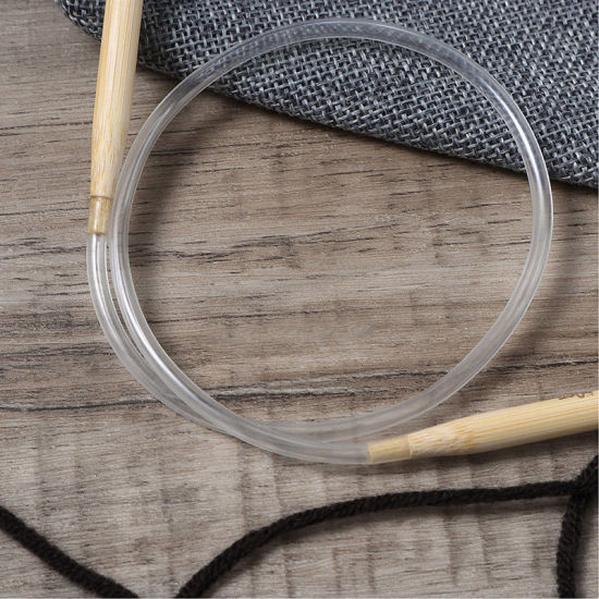 Picture of (US10.5 6.5mm) Bamboo Circular Knitting Needles Natural 50cm(19 5/8") long, 1 Pair