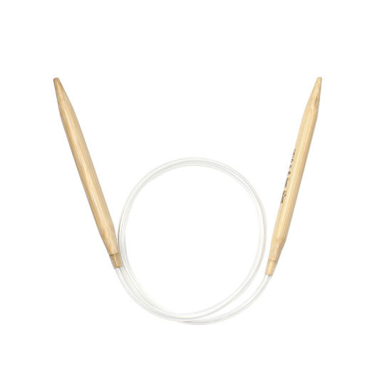 Picture of (US11 8.0mm) Bamboo Circular Knitting Needles Natural 50cm(19 5/8") long, 1 Pair