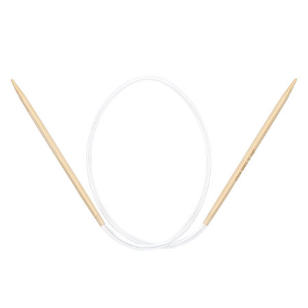 Bild von (US5 3.75mm) Bambus Tube Stricknadel Naturfarben 50cm lang, 1 Paar