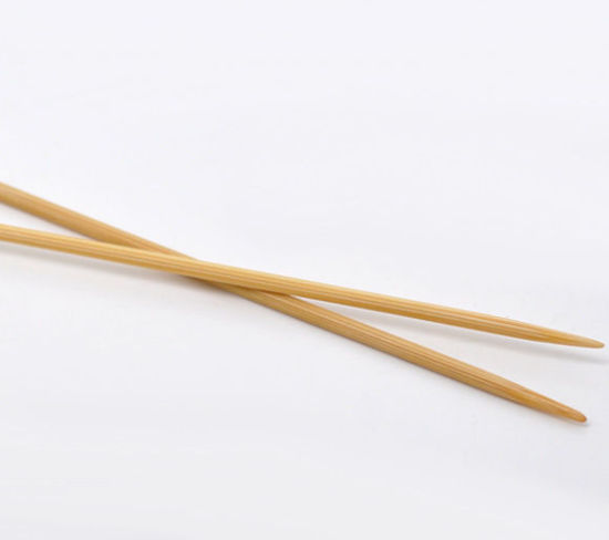 Picture of (US0 2.0mm) Bamboo Single Pointed Knitting Needles Natural 34cm(13 3/8") long, 1 Set ( 2 PCs/Set)