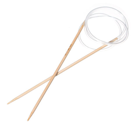 Bild von (US2 2.75mm) Bambus Tube Stricknadel Naturfarben 80cm lang, 1 Paar