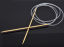 Bild von (US3 3.25mm) Bambus Tube Stricknadel Naturfarben 120cm lang, 1 Paar