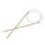 Imagen de (US4 3.5mm) Bambú Circular Agujas de tejer Natural 120cm longitud, 1 Par