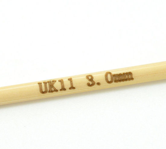 Immagine di (UK11 3.0mm) Bambù Gancio di Crochet Uncinetto Naturale 15cmLunghezza, 5 Pz
