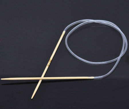Bild von (US1 2.25mm) Bambus Tube Stricknadel Naturfarben 40cm lang, 1 Stück