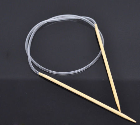 Bild von (US2 2.75mm) Bambus Tube Stricknadel Naturfarben 40cm lang, 1 Stück