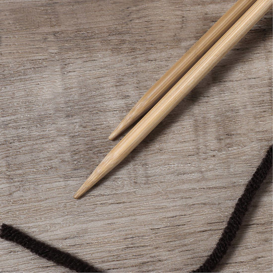 Picture of (US5 3.75mm) Bamboo Circular Knitting Needles Natural 40cm(15 6/8") long, 1 Piece