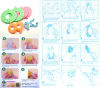 Image de 4 Tailles Outil Machine à Fabriquer des Pompons en Plastique Couleur au Hasard 5.1cm x3.5cm - 9.9cm x9cm, 1 Boîte(8 PCs)