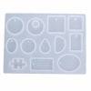 Picture of Silicone Resin Mold For Pendants Jewelry Making Rectangle White Mixed 15.4cm(5 6/8") x 11.6cm(4 5/8"), 1 Piece