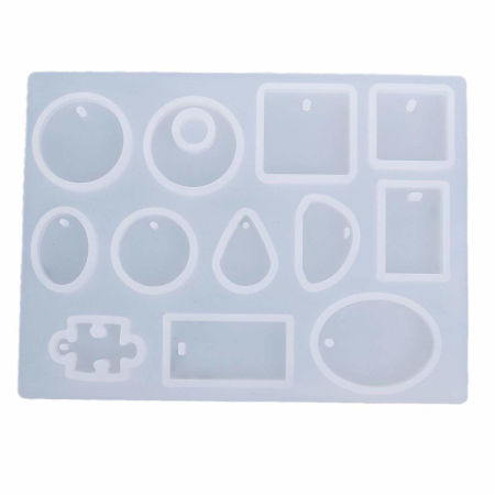 Silicona Molde Rectángulo Blanco Mixto 15.4cm x 11.6cm, 1 Unidad