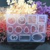 Picture of Silicone Resin Mold For Pendants Jewelry Making Rectangle White Mixed 15.4cm(5 6/8") x 11.6cm(4 5/8"), 1 Piece