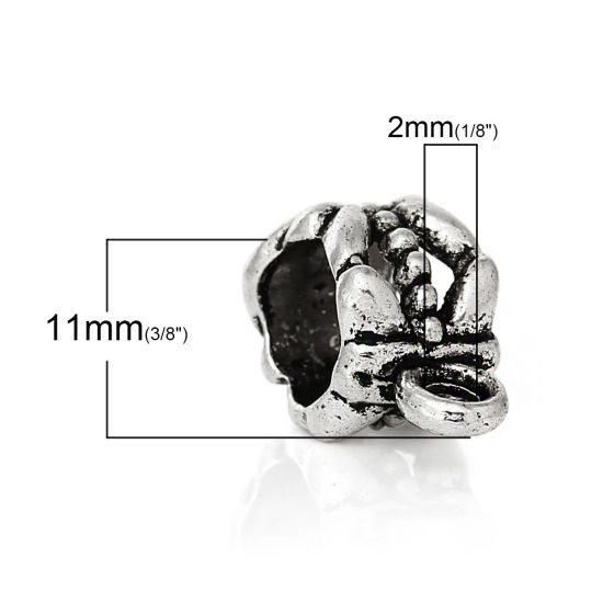 Bild von Antik Silber Element Perlen Für European Armband 11x8mm,50 Stück