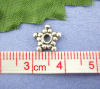 Imagen de Cuentas Espaciador Zamak Estrella,Plata Antigua Punto 8mm x 8mm, Agujero: acerca de 1.6mm, 130 Unidades
